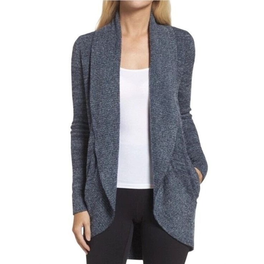 Barefoot Dreams Cozychic Lite Style 452 Cardigan Sweater in Blue‎ Size XS/S